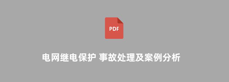 电网继电保护 事故处理及案例分析